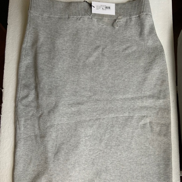 NEW MILLY Twisted Knot Midi Skirt In Grey Size Medium $295 - Picture 9 of 12